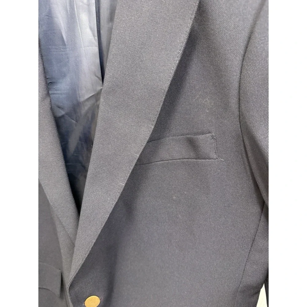Vintage Levi's Men's 42L Menswear Action Navy Blue Suit Coat Jacket Business